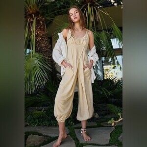 NWOT Free People Beach Marybeth One-Piece in color Peach Sands. Size Small.